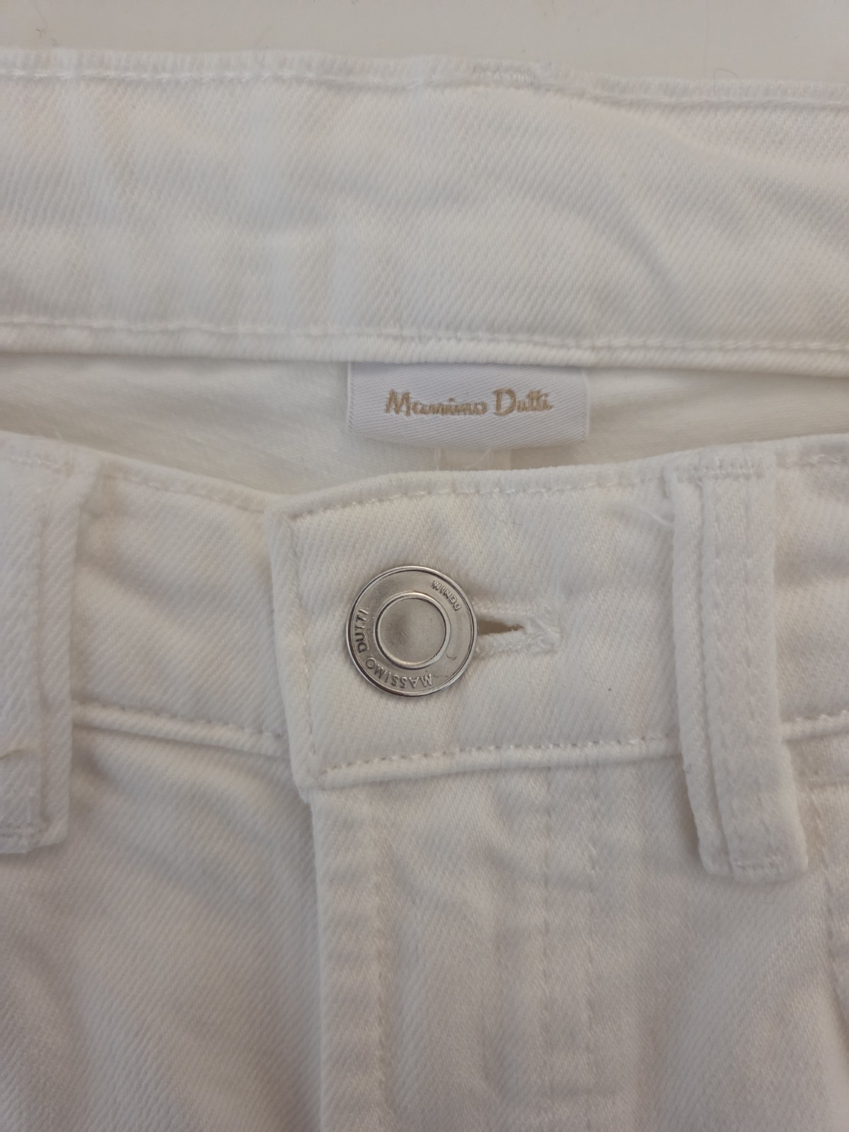 Massimo Dutti Women's White Slim Fit Jeans image 4