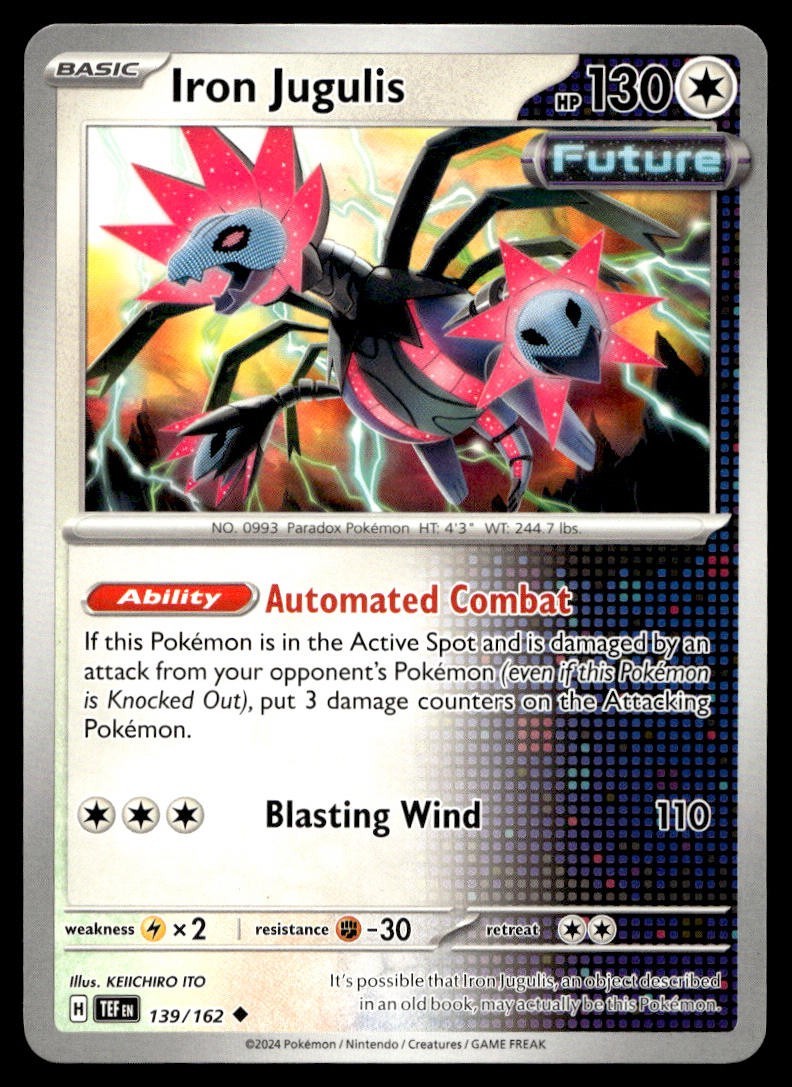 Iron Jugulis 139/162 Pokemon Card Temporal Foces Uncommon 130 HP LP BW