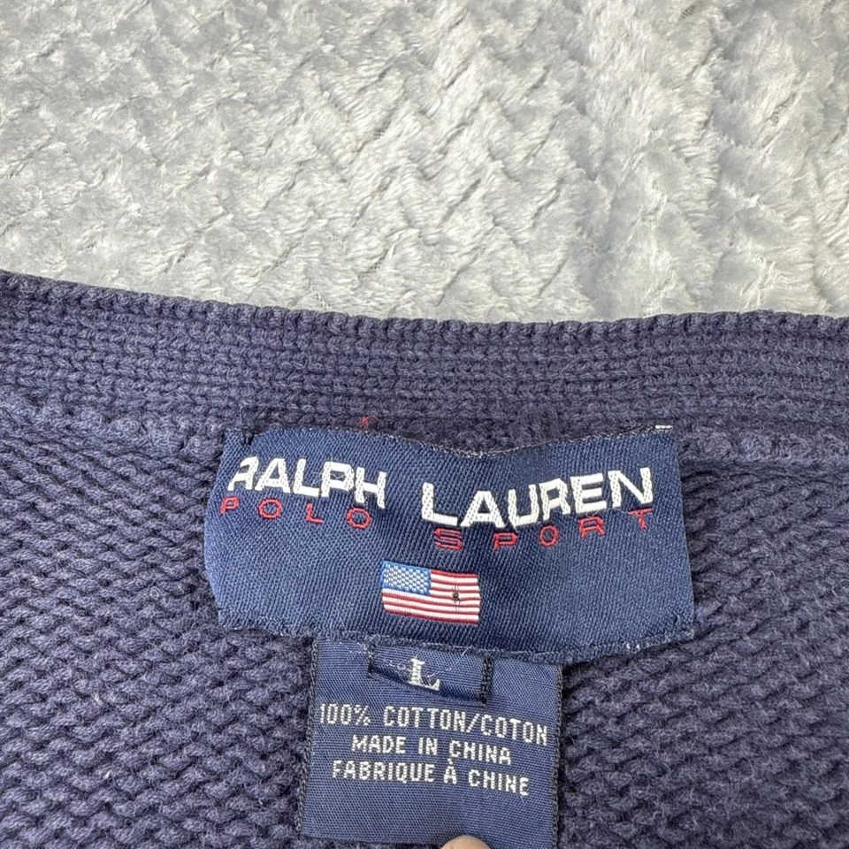 Cárdigan deportivo Lauren Ralph Polo suéter botones bolsillos delanteros talla L Foto 3 de 4