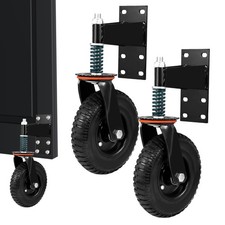 8" Heavy Duty Gate Wheels Spring-Loaded Wooden Metal Tube Gate Caster