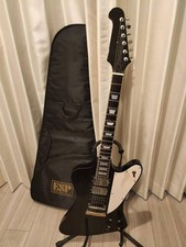 1988 Samick Firebird Electric Guitar Explorer Type Black Japan Vintage