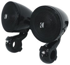2 Kicker 47PSMB32 3" 100w PSM Motorcycle/ATV Handlebar Speakers in Black PSMB32