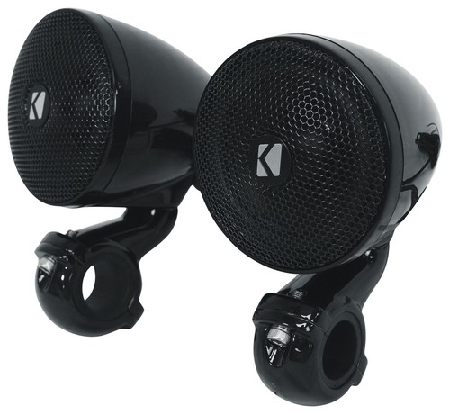 2) Kicker 47PSMB32 3" 100w PSM Motorcycle/ATV Handlebar Speakers in Black PSMB32