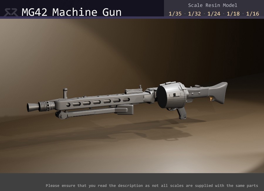 1/16 Scale Battleground MG-42 German Machine Gun Model Set – Highly Detailed 5 thumbnail image