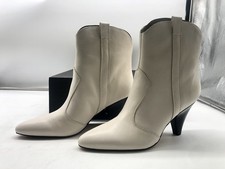 Marc Fisher LTD Carissa Women's Leather Ankle Boots Size 9 M Ivory New in Box