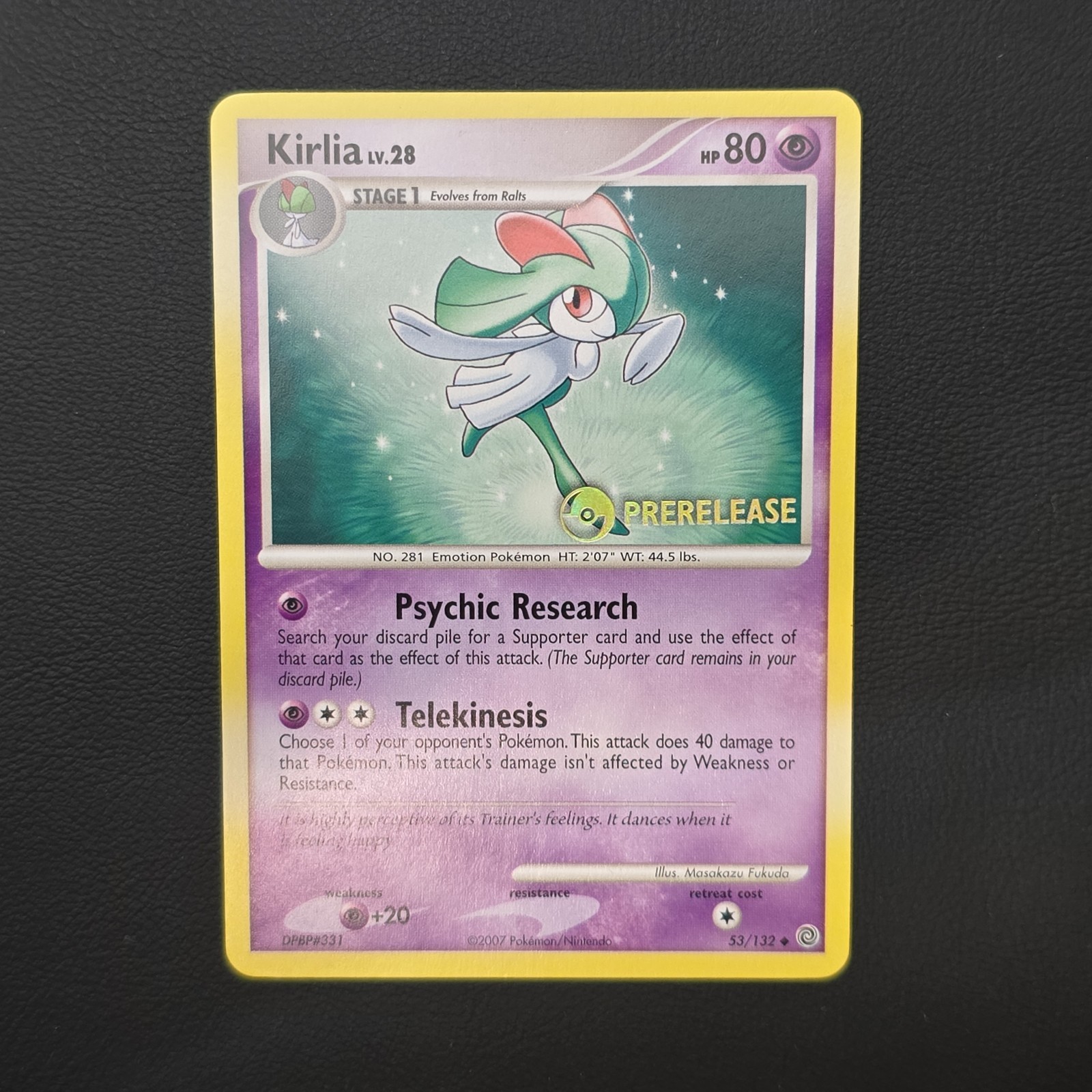 Kirlia Prerelease Promo - Secret Wonders 53/132 Pokemon TCG - NM