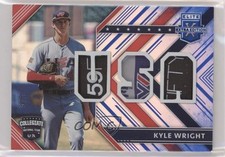 2018 Panini Elite Extra Edition USA Materials Blue 5/5 Kyle Wright #USAM-KW hg6