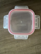SNAPWARE Total Solutions CLEAR/Red 4" SQUARE Replacement Lid Cover