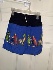Vintage Looney Tunes Taz Swim Trunks Large Boy 7 large  115 
