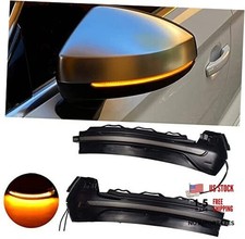Dynamic Sequential LED Side Mirror Turn Signal Light Indicator Blinker Yellow