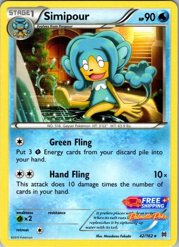 Simipour 42/162 Rare XY - BREAKthrough Pokemon NM/LP