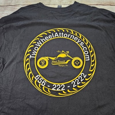 Motorcycle M&O Gold T-Shirt Men s Black XL 100% Pre-Shrunk Cotton Graphic Tee
