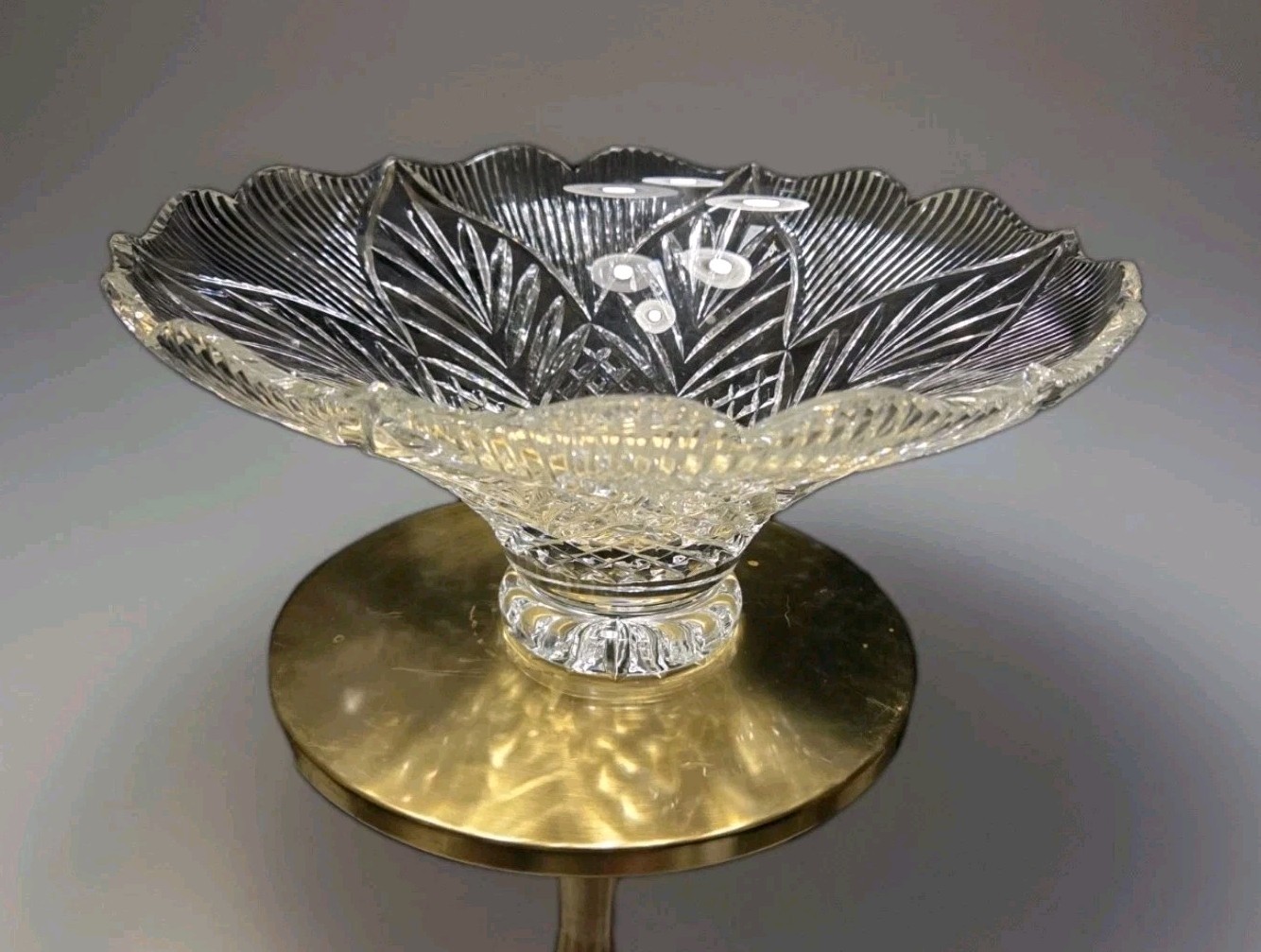 Waterford Crystal Flared Footed Floral Centerpiece Designers Gallery Collection