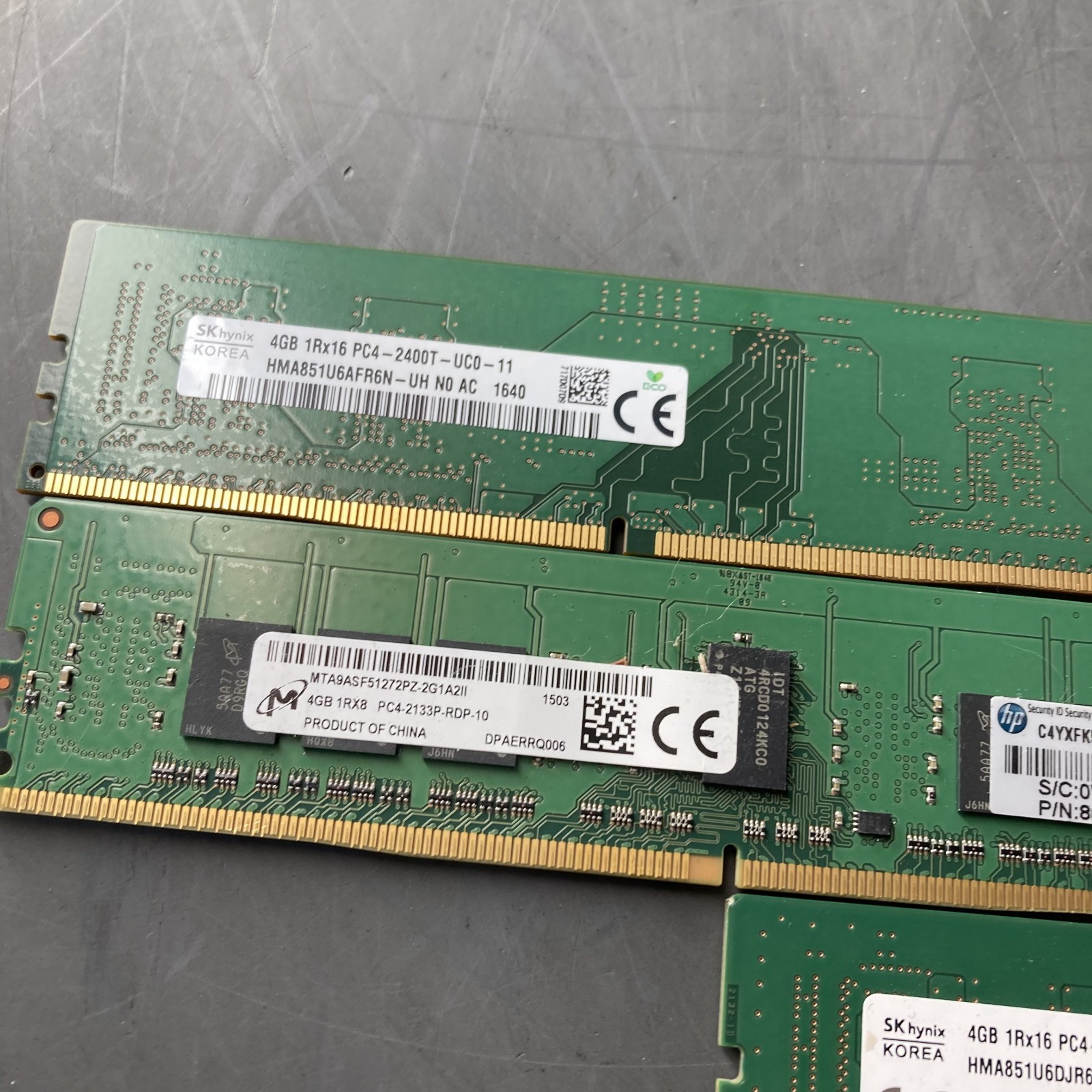 Mircron Ram Lot of 5 Micron 4GB 5x4GB DDR4 Desktop Memory | eBay