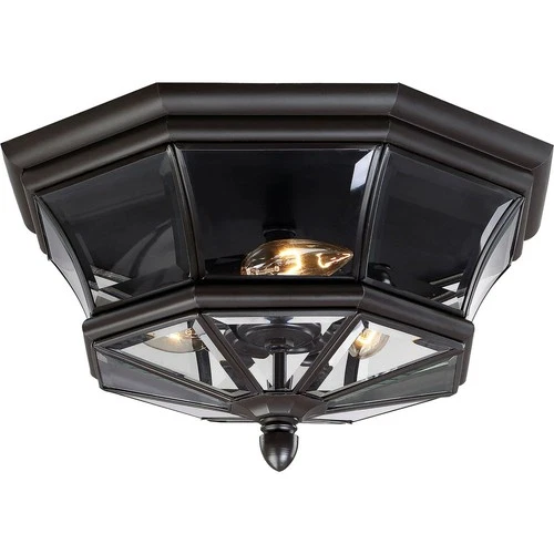 Newbury - 3 Light Flush Mount - 8 Inches high-Medici Bronze Finish Outdoor - Picture 1 of 8