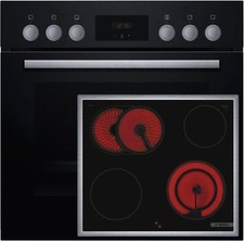 Bosch Einbau Herd Set EPH21BLACK Glaskeramik Backofen 66L Energieklasse A