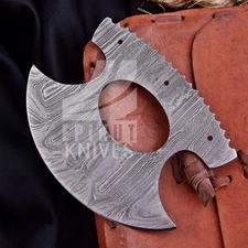 5’' Handmade Damascus Steel Blank Blade–Custom Knife pizza cutter Sharp Edge EDC