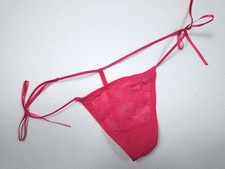 PINK By Victoria's Secret Wink Hot Pink V-String Panty. Size Small