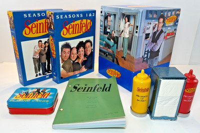 Seinfeld Seasons 1-3 Limited Edition Set Monk's Diner Shakers, Script, Cards