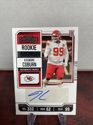 2023 Panini Contenders - Rookie Ticket Keondre Coburn #294 (AU, RC) Chiefs Read)