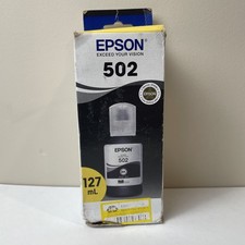 Epson 502 EcoTank Ink Black Ultra High Capacity Bottle 127 ml Genuine Exp 2025 