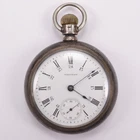 Antique Waltham 15 Jewels Silver-Plated Pocket Watch, Pre-Owned, Runs (46#47)