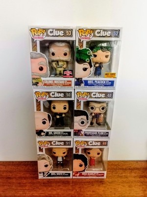 Funko Pop CLUEDO Complete Set With RARE USA Con Exclusive & Hot Topic Releases