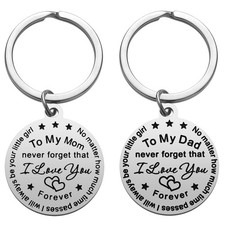 iJuqi Parent Gifts from Daughter for Christmas - 2PCS Mom Dad Large, Silver