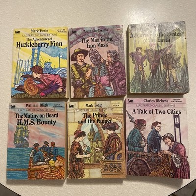 Vtg 70 s -80 s  Moby Books Illustrated Classics Lot of 6 Mini Paperbacks