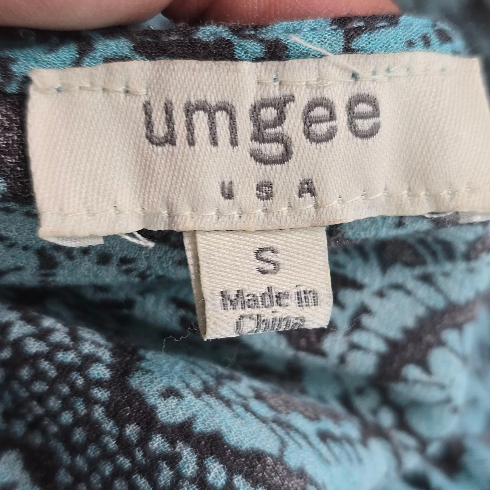 VETEMENTS Umgee Babydoll abito al ginocchio donna S marrone acqua manica a sbuffo tunica bohemien chic