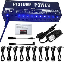 Guitar Effect Pedal Power Supply 10 Isolated DC Outputs Suitable for 9V/12V/18V