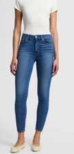 7 For All Mankind Slim Illusion Lux Super Skinny Ankle Skinny Blue Jeans 28