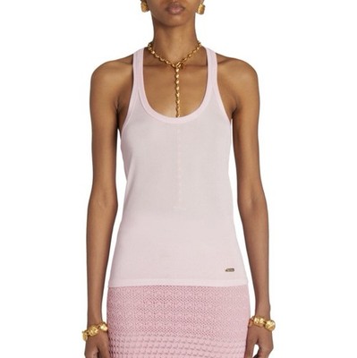 Tom Ford Racerback Jersey Rib Tank Top Pink US 12 IT 46 NWT
