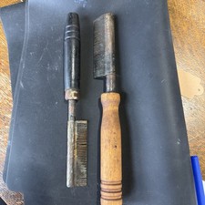 Vintage Lot Of Two Hair Pressing Hot Combs Brass The Challenger C32
