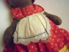 VINTAGE HANDMADE BLACK FOLK DOLL, CLOTH, APPROX 9” TALL — photo 7