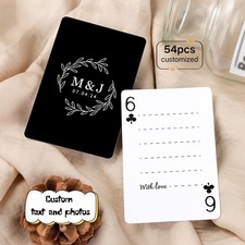 Personalized Wedding Guest Book Alternative - Custom Photo Playing Cards Gift
