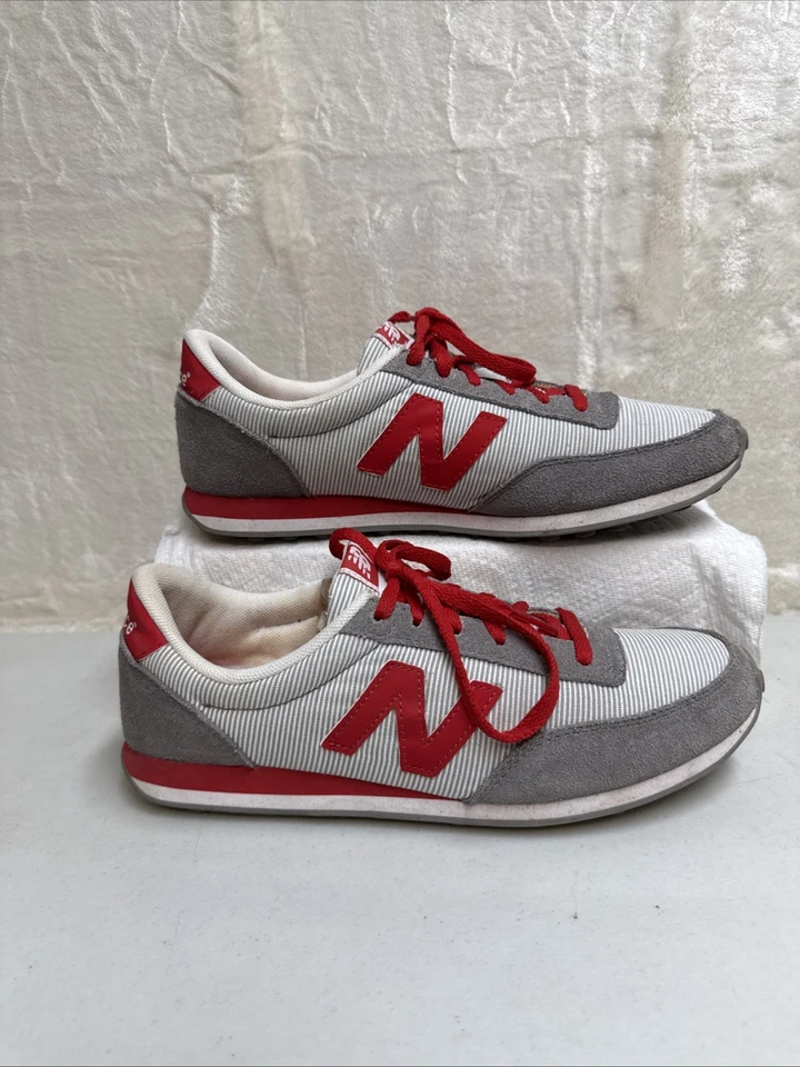 New Balance Shoes Womens 9 - WL410SFC Suede Red & Gray Running Sneakers (stains) - Image 2 of 4