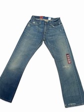 Levi's Men's Blue Low Rise Bootcut Denim Jeans Medium Wash 5-Pocket