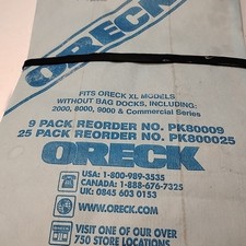 7 Oreck XL Vacuum Bags New