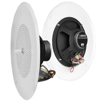 OSD Audio 8 Commercial 70V Ceiling Speaker w/Front Volume Control Knob Single Wh