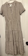Cynthia Rowley Women’s Dress Beige  Stripped Size S