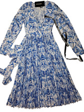 Pretty Little Thing Print White Pink Floral Dress Size 4 long sleeve