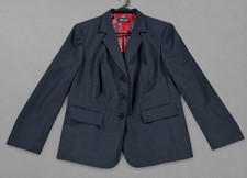 John Meyer Collection Navy Blazer Red Lining 14W Poly Spandex Career Jacket