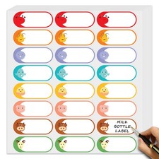 528 Pcs 1 x 2.5 Inch Baby Milk Bottle Labels Writeable, Removable Freezer Lab...