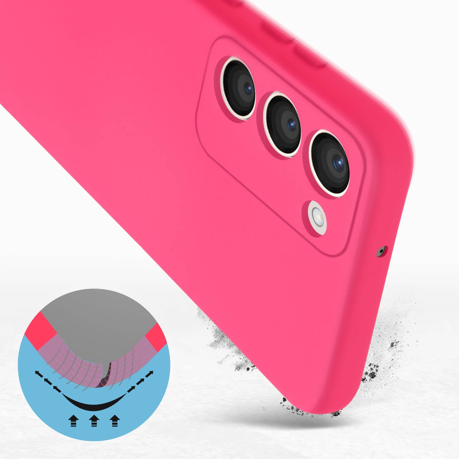 Coque Fuchsia Avizar Soft-Touch pour Galaxy S23 - 3