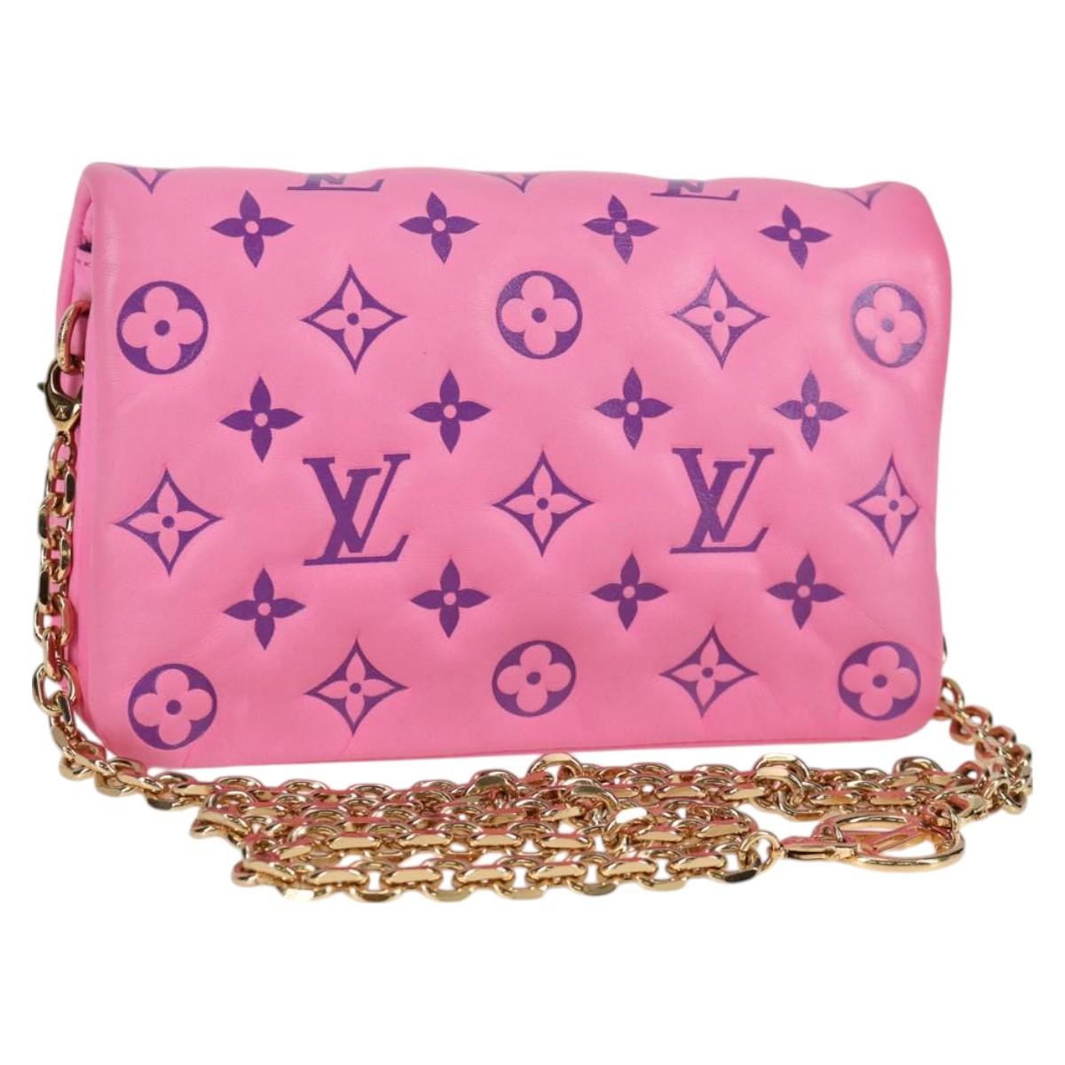 LOUIS VUITTON Monogram Pochette Coussin Shoulder Bag Pink M80745 LV Auth 126...
