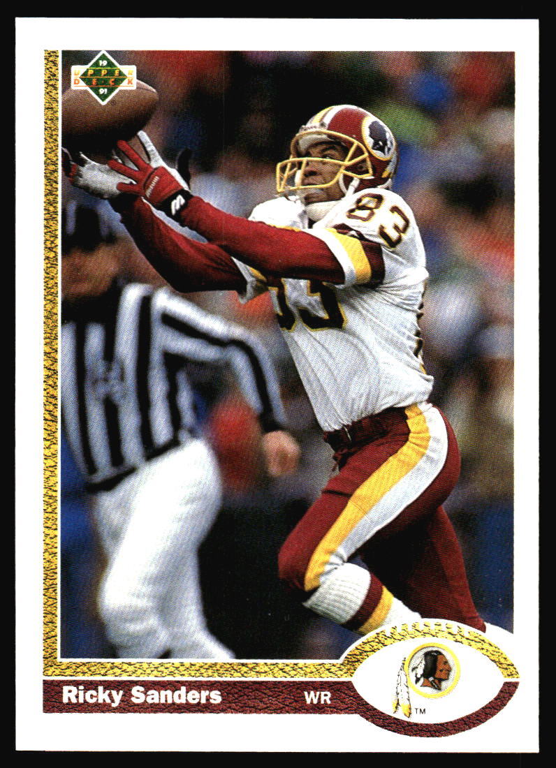 1991 Upper Deck Ricky Sanders    #141 Washington Redskins
