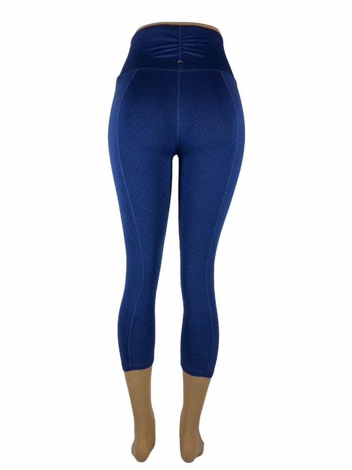 PrAna Womens XS Misty Knicker Capri Athletic Leggings Pants Yoga Steel Blue EUC - Image 4 of 4