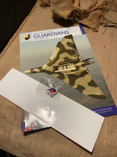 RAF vulcan bomber XH558 Guardians magazine badge and window sticker - Picture 1 of 5