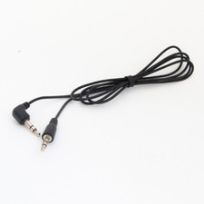 10x Right Angle 3.5mm 1/8" Male to Straight 3.5mm 1/8" Male M/M Slim Audio cable